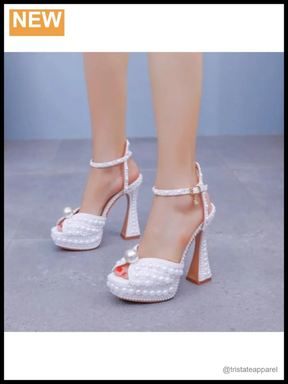 13cm Block Heel Platform Sandals Chunky Heel Round Toe Pumps Wedding Mary Jane
